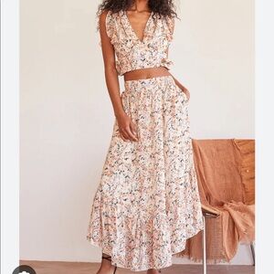 Free People Pretty Dayz Set in Ivory Floral